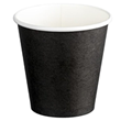 Beverage Cups - Single Wall PE Paper Cup Black, 4oz, 120ml, 62mm Diameter, 1000 Cups Box